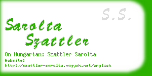 sarolta szattler business card